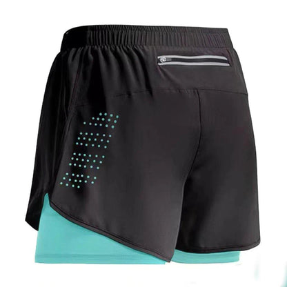 New Men Running Shorts Gym Sports Shorts 2 In 1 Quick Dry Workout Training Gym Fitness Jogging Short Pants Summer Men Shorts - MANDOTOS