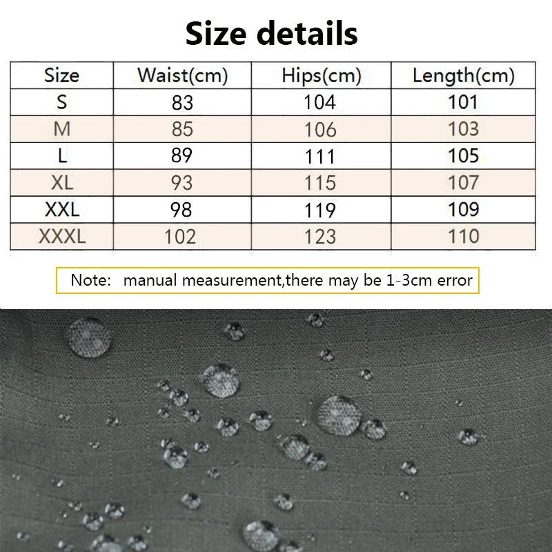 New Tactical Work Pants Men Outdoor Cargo Trousers Multi-pocket Waterproof Pant Autumn Spring Outdoor Workwear Hiking Trousers - MANDOTOS