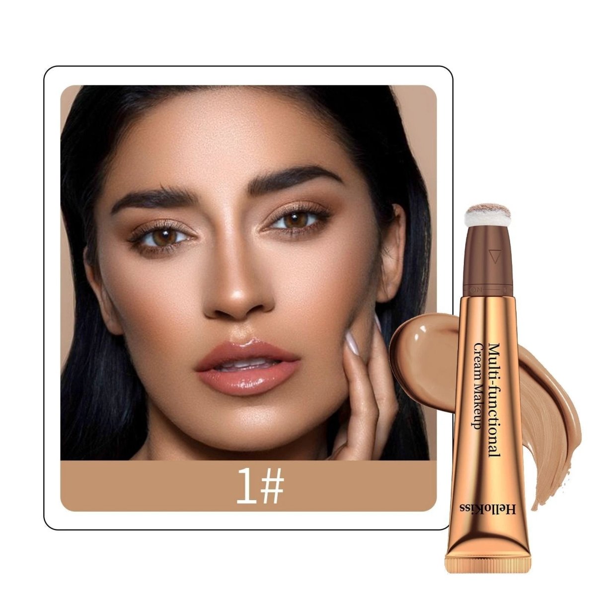Highlight shading pen with liquid contour formula and sponge head for precise makeup application and natural shadow effects.