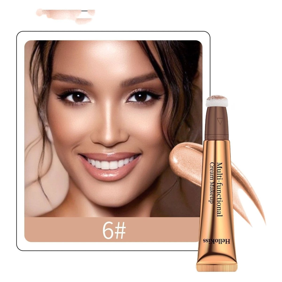 Highlight shading pen with liquid contour shadow formula and sponge tip for precise makeup application.