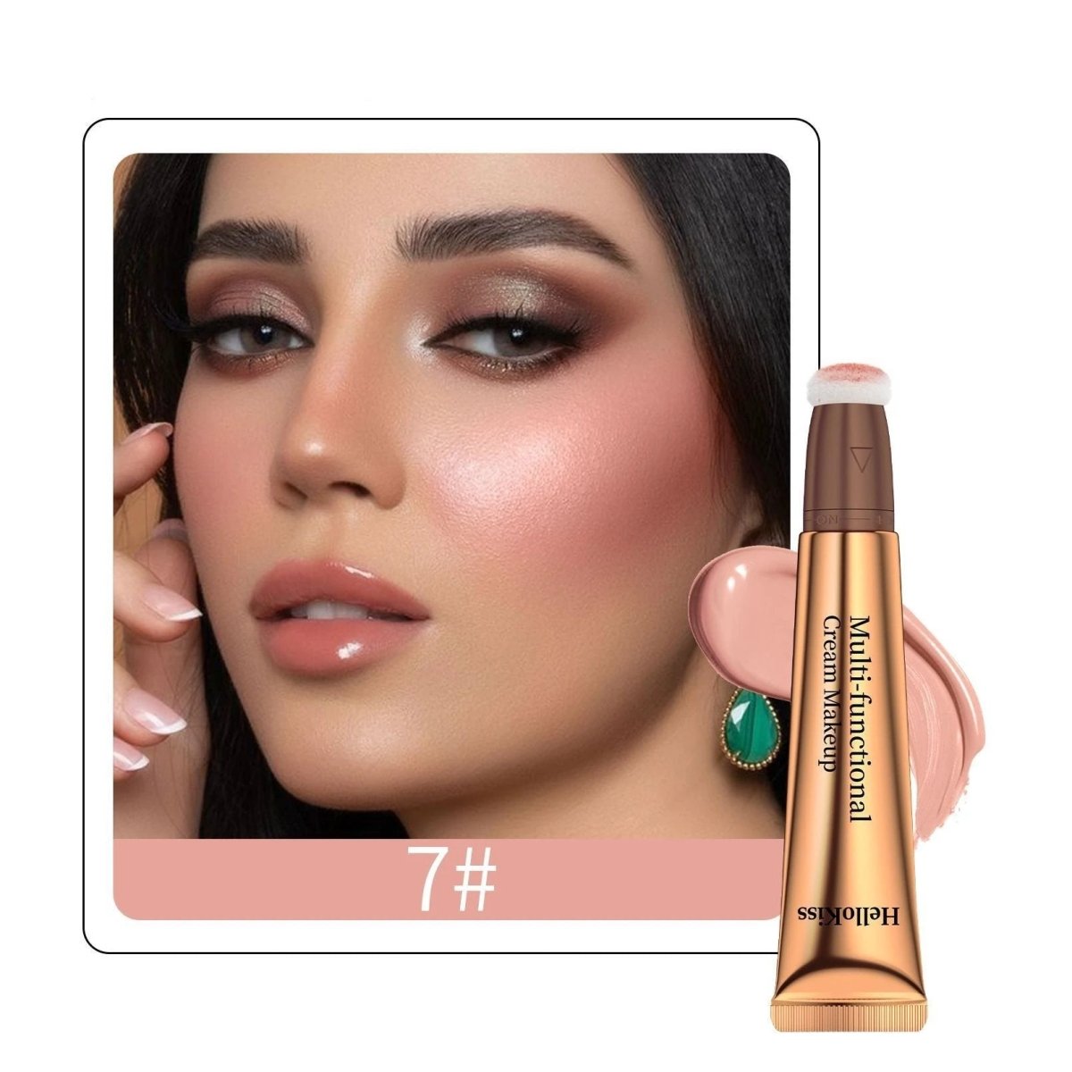 Highlight shading pen with liquid contour formula and sponge head for precise facial highlighting and shadowing.