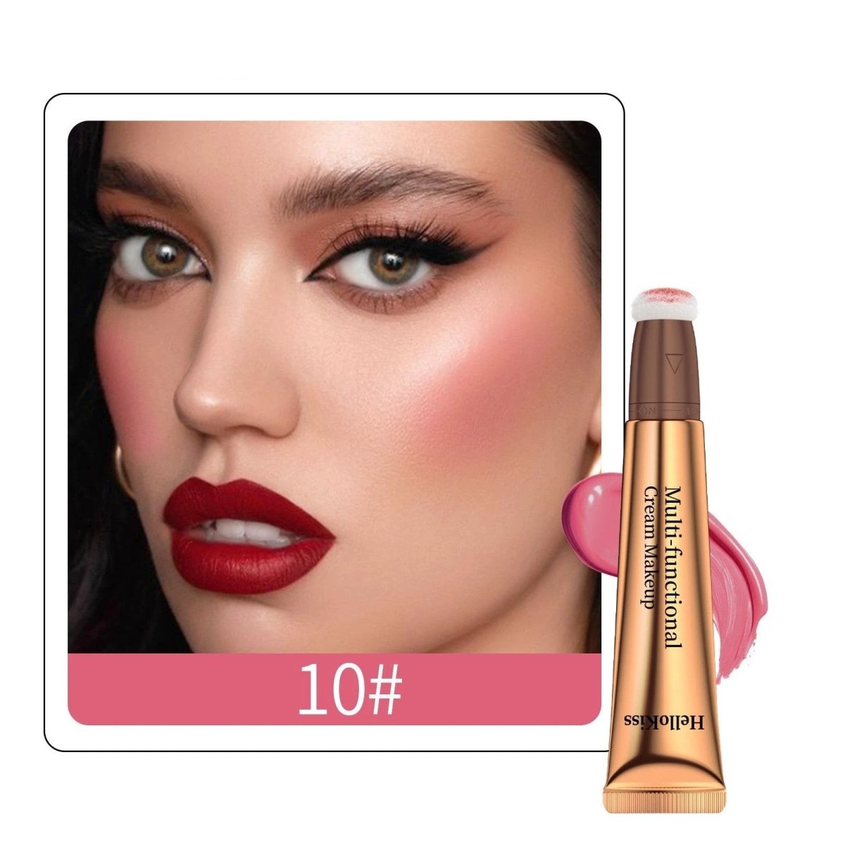 Highlight shading pen with liquid contour formula and sponge head for precise highlighting and contouring in makeup application.