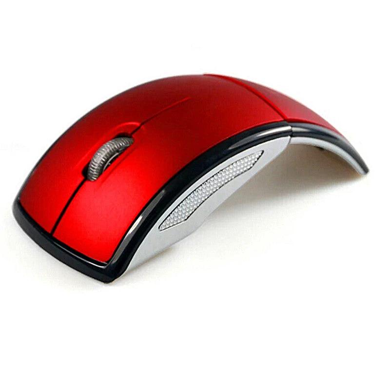 Wireless foldable mouse, compact and portable computer accessory with ergonomic design and wireless connectivity.