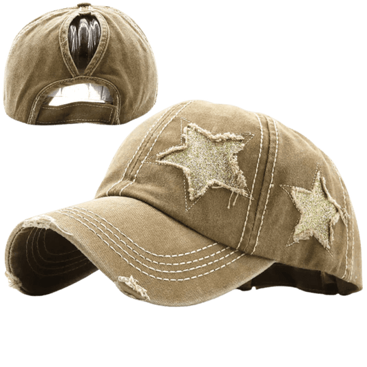 Star Denim Baseball Cap - MANDOTOS