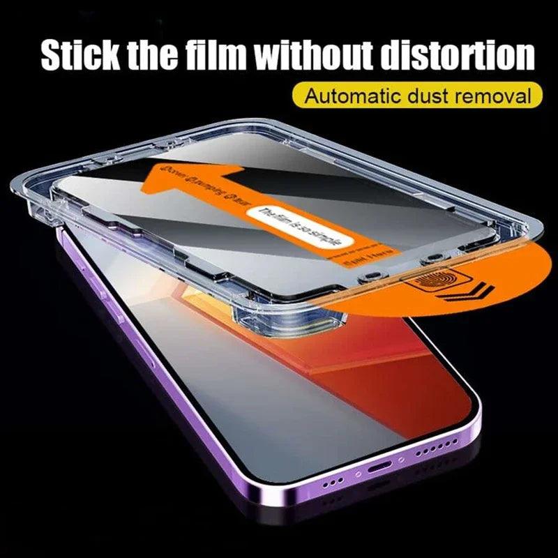 Oleophobic Coating Dust Free Installation Privacy Screen Protector For iPhone 13 11 12 14 15 16 Pro Max XS X XR 14 15 Plus Glass - MANDOTOS