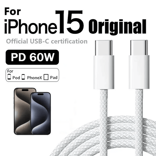 Original PD 60W Fast Charger 6A USB C to Type C Cable For Apple iPhone 15/16 Pro MAX Quick Charging For Samsung S24 Xiaomi Cable - MANDOTOS