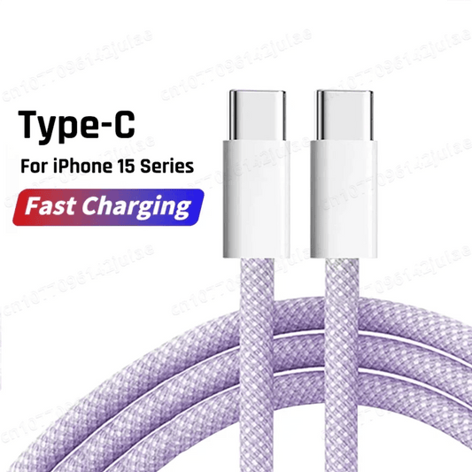 Original PD 60W Fast Charger 6A USB C to Type C Cable For Apple iPhone 15/16 Pro MAX Quick Charging For Samsung S24 Xiaomi Cable - MANDOTOS