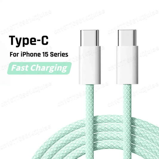 Original PD 60W Fast Charger 6A USB C to Type C Cable For Apple iPhone 15/16 Pro MAX Quick Charging For Samsung S24 Xiaomi Cable - MANDOTOS