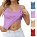 Padded Bra Tank Top Women Casual Sports Workout Solid Cami Top Vest Female Stretchy Camisole with Built In Bra Fitness Clothing - MANDOTOS
