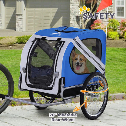 Pooch Pedal Cart - All Terrain Dog Trailer with Mesh Ventilation - MANDOTOS