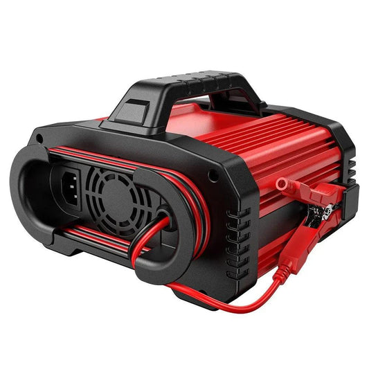 Portable 25A/15A Smart Car Battery Charger for 12V-24V Motorcycle Lead Acid AGM GEL LiFePo4 Batteries Car Booster Pulse Repair - MANDOTOS