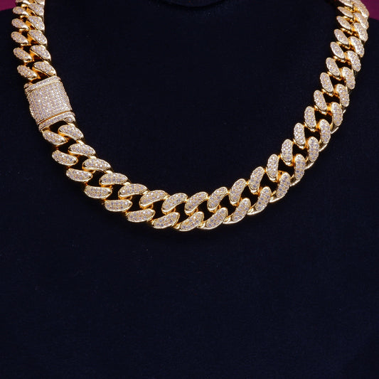 Gold Shine Iced Cuban Chain - MANDOTOS