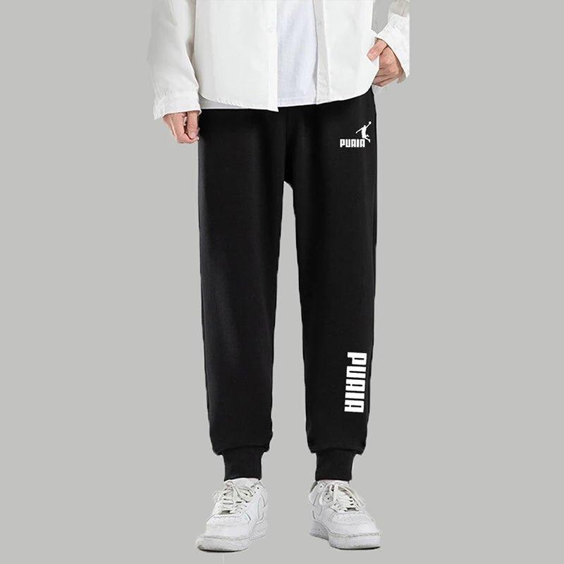 PUAIA Print Men's Pants Autumn/Winter New Sport Jogging Trousers Fitness Loose Fit Clothing Solid Color Outfit Streetwear Pants - MANDOTOS