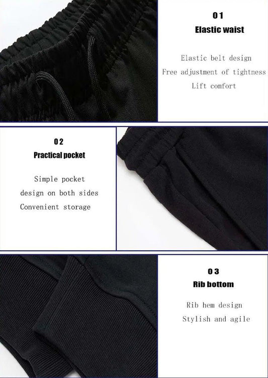 PUAIA Print Men's Pants Autumn/Winter New Sport Jogging Trousers Fitness Loose Fit Clothing Solid Color Outfit Streetwear Pants - MANDOTOS