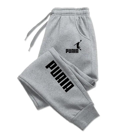 PUAIA Print Men's Pants Autumn/Winter New Sport Jogging Trousers Fitness Loose Fit Clothing Solid Color Outfit Streetwear Pants - MANDOTOS