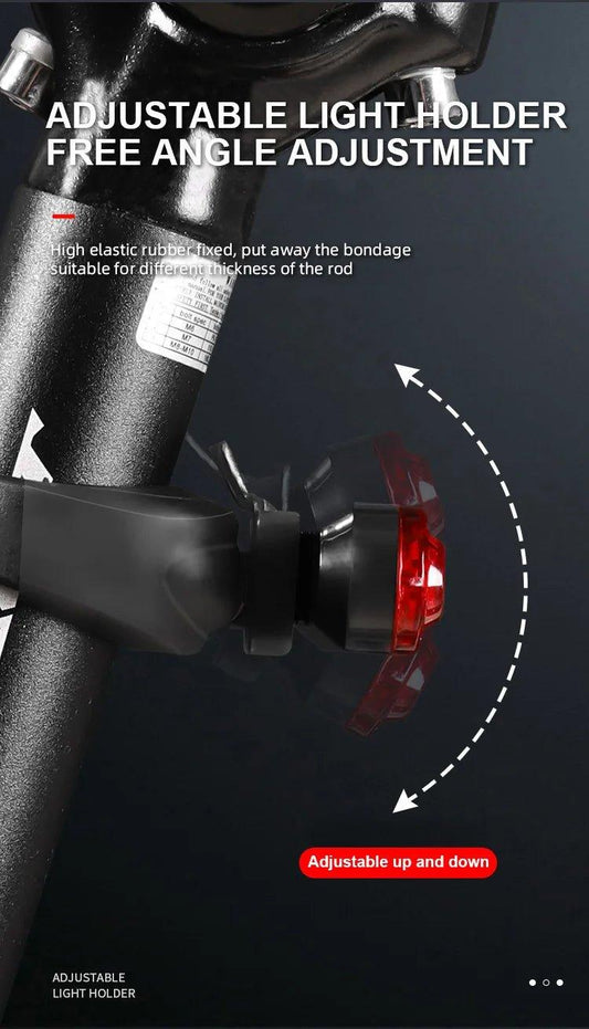 Rear Bike Tail Light USB Rechargeable Red Ultra Bright Taillights Fit On Bicycle Easy to Install for Cycling Safety - MANDOTOS