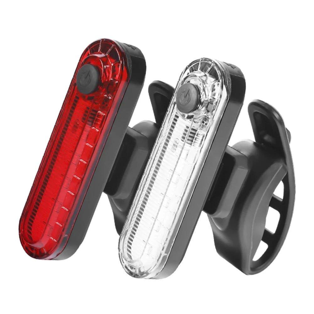 Rear Bike Tail Light USB Rechargeable Red Ultra Bright Taillights Fit On Bicycle Easy to Install for Cycling Safety - MANDOTOS