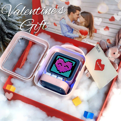 Retro Pixel Art Bluetooth Speaker and Alarm Clock - MANDOTOS