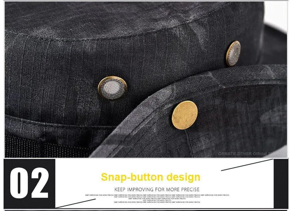 Safari Camo Sun Hat: Mesh Boonie for Outdoors - MANDOTOS