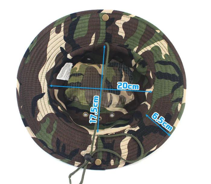 Safari Camo Sun Hat: Mesh Boonie for Outdoors - MANDOTOS