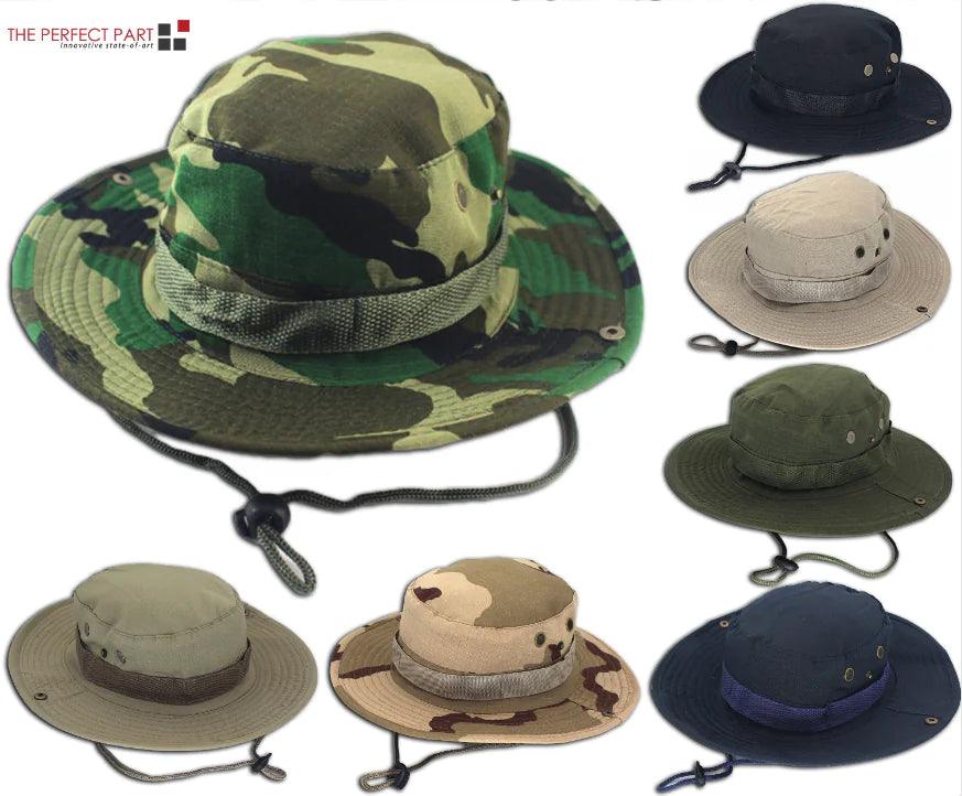 Safari Camo Sun Hat: Mesh Boonie for Outdoors - MANDOTOS