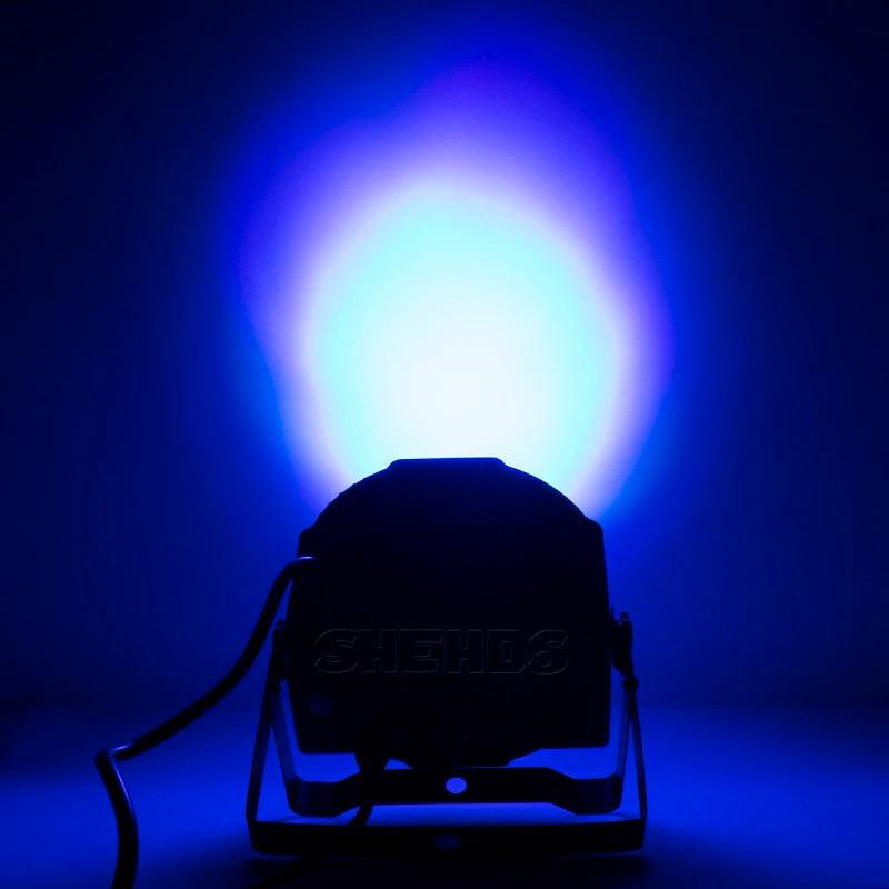 SHEHDS HOT LED Flat Par 7X18W/7X12W RGBWA+UV/RGBW Light Family Birthday Party Theater Wedding Christmas Lights - MANDOTOS