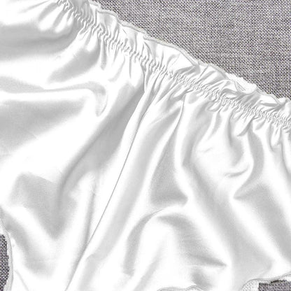 Silk Satin Sexy Panties Simple Flowers Floral Printed Lace Pajamas Underwear Fashionable Oversized Women Shorts Under Wears - MANDOTOS