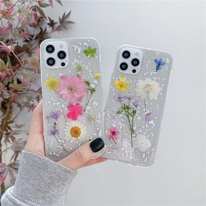 Silver Foil Dried Flowers For Mobile Phone Cases Epoxy Transparent - MANDOTOS