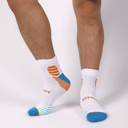 Six Pairs Of Trendy Mixed Sports Socks, Sports Ankle Socks, Running Socks, Hiking Socks, Moisture-wicking Cotton Socks And Ankle Socks - MANDOTOS