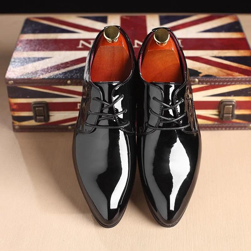 Sleek Leather Oxford Shoes - MANDOTOS