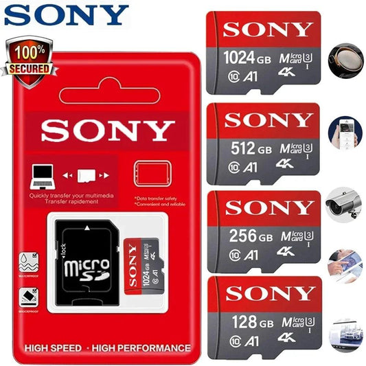 SONY Micro SD TF Card Mini 1TB Memory Card Class 128GB 256GB High Speed Cartao De Memoria Flash Memory TF Mecard C10 For Xiao Mi - MANDOTOS