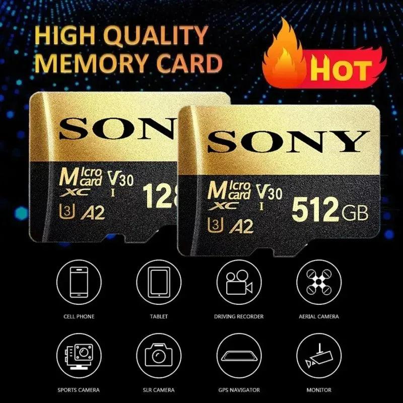 SONY Micro SD TF Card Mini 1TB Memory Card Class 128GB 256GB High Speed Cartao De Memoria Flash Memory TF Mecard C10 For Xiao Mi - MANDOTOS