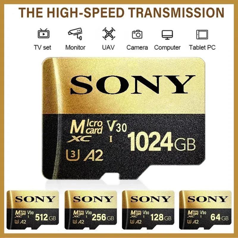 SONY Micro SD TF Card Mini 1TB Memory Card Class 128GB 256GB High Speed Cartao De Memoria Flash Memory TF Mecard C10 For Xiao Mi - MANDOTOS