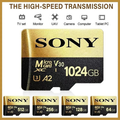 SONY Micro SD TF Card Mini 1TB Memory Card Class 128GB 256GB High Speed Cartao De Memoria Flash Memory TF Mecard C10 For Xiao Mi - MANDOTOS