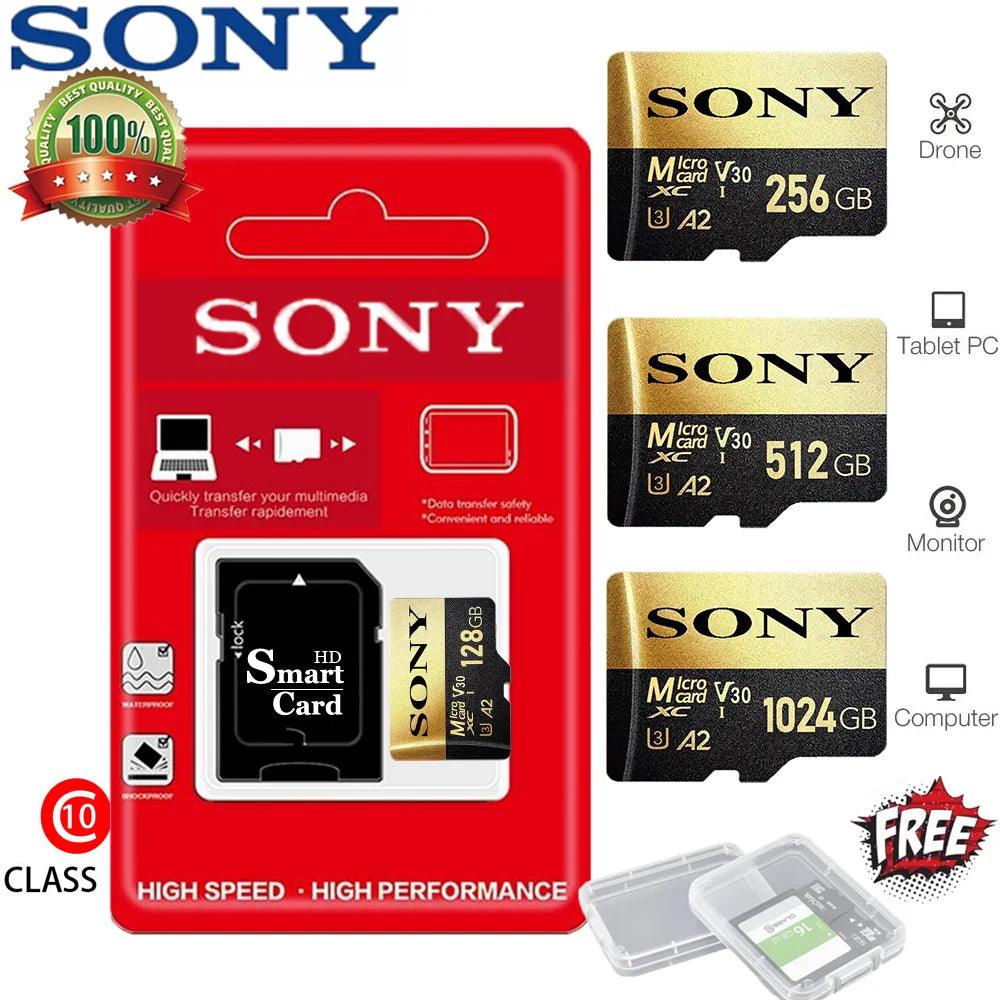 SONY Micro SD TF Card Mini 1TB Memory Card Class 128GB 256GB High Speed Cartao De Memoria Flash Memory TF Mecard C10 For Xiao Mi - MANDOTOS