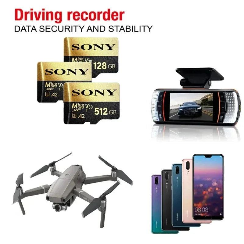 SONY Micro SD TF Card Mini 1TB Memory Card Class 128GB 256GB High Speed Cartao De Memoria Flash Memory TF Mecard C10 For Xiao Mi - MANDOTOS