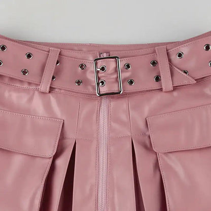 Spice Faux Leather Pleat Mini - MANDOTOS