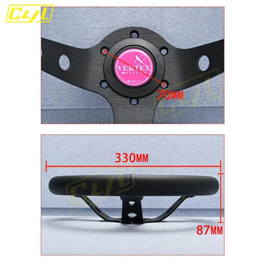 Sports Leather Steering Wheel - MANDOTOS