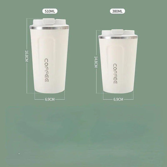 Stainless Steel Smart Coffee Tumbler Thermos Cup with Intelligent Temperature Display Portable Travel Mug 380ml 510ml - MANDOTOS