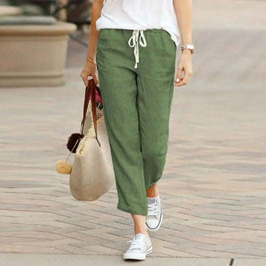 Summer Elegance Drawstring Trousers - MANDOTOS