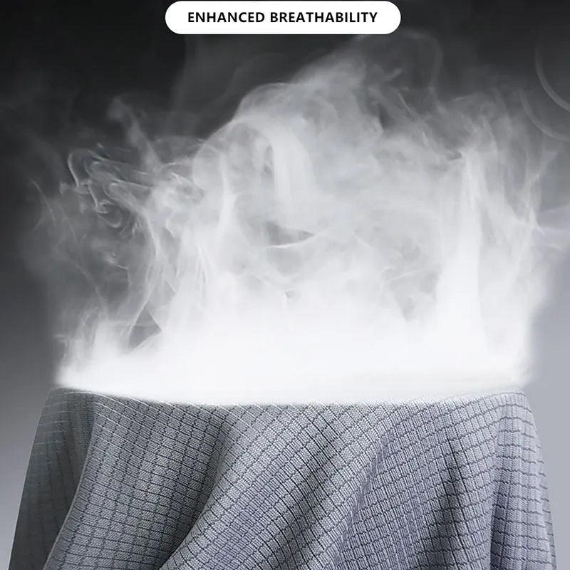 Summer Ice Silk Long Sleeve T-Shirt Men 2023 New Quick Dry Breathable Air Conditioning Outdoor Sun Protection Running Outer Wear - MANDOTOS