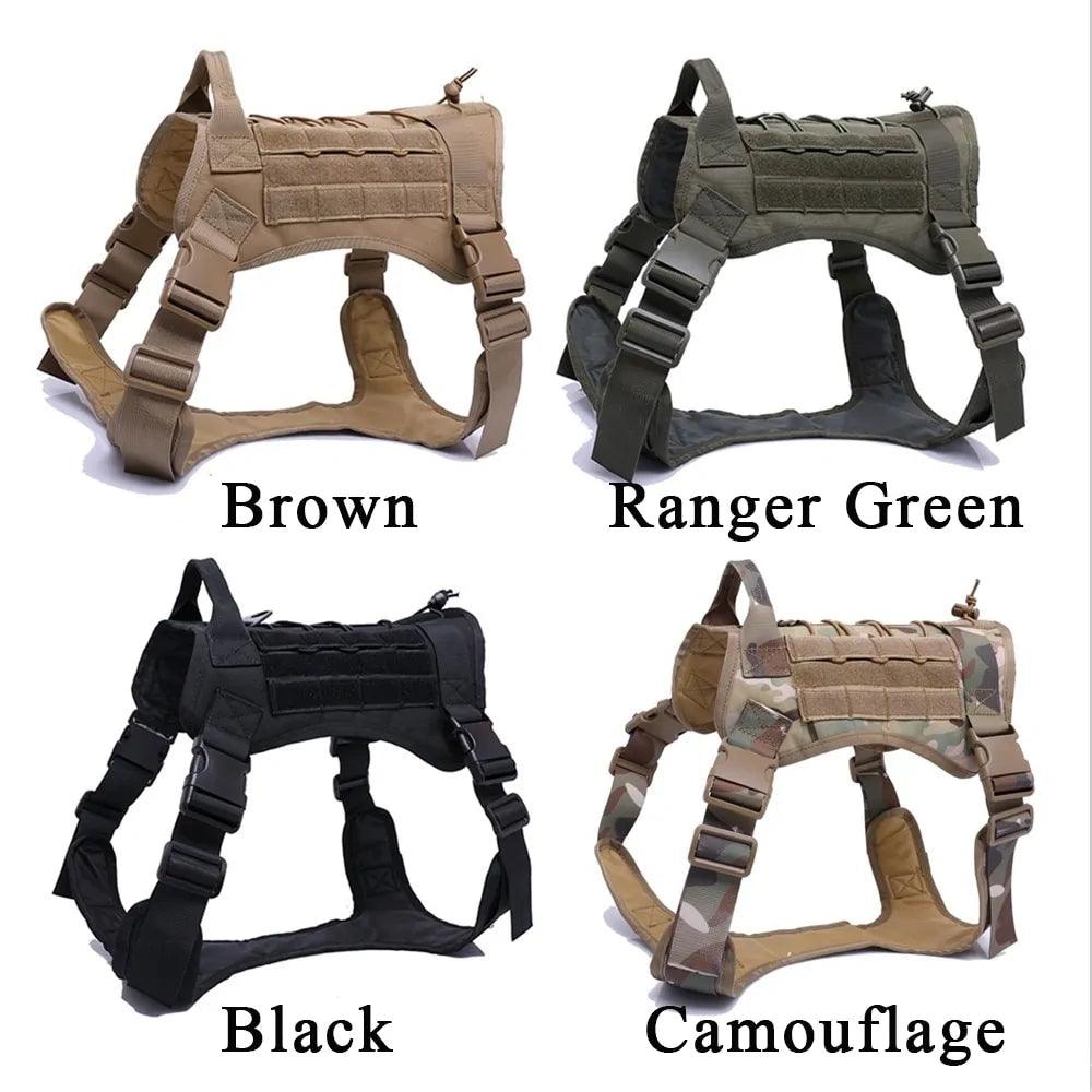 Tactical Control Dog Harness with Leash - MANDOTOS
