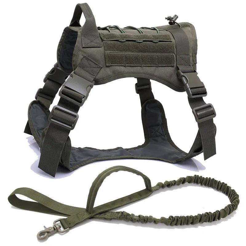 Tactical Control Dog Harness with Leash - MANDOTOS