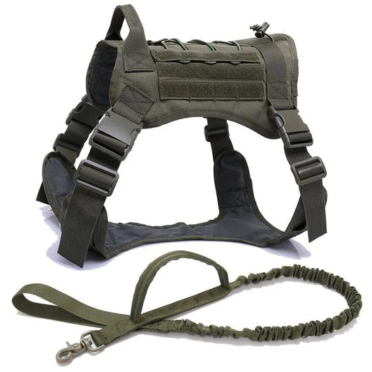 Tactical Control Dog Harness with Leash - MANDOTOS