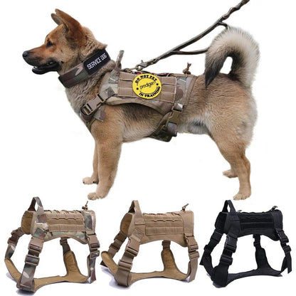 Tactical Control Dog Harness with Leash - MANDOTOS
