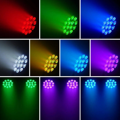 U'King 4PCS 80W Par Light 4in1 RGBW 14 LED Stage Effect Light DMX512 Remote Control Flat Light for KTV DJ Disco Bar Stage Light - MANDOTOS