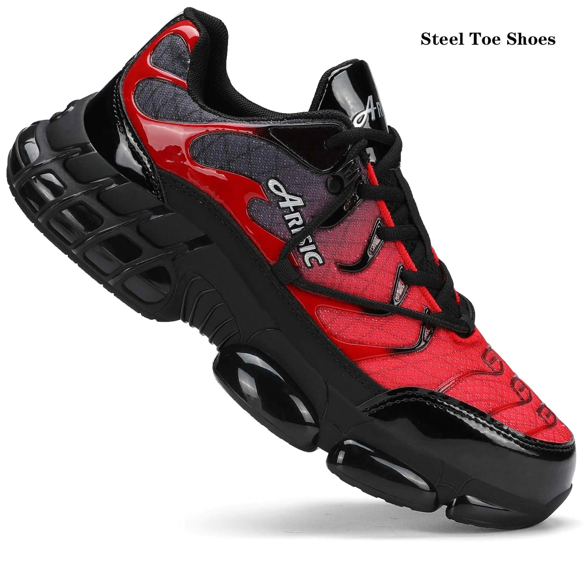 Unisex Steel Toe Work Sneakers - Lightweight, Non-Slip Safety - MANDOTOS