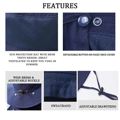 UV Defense Wide Brim Hat for Outdoor Adventures - MANDOTOS