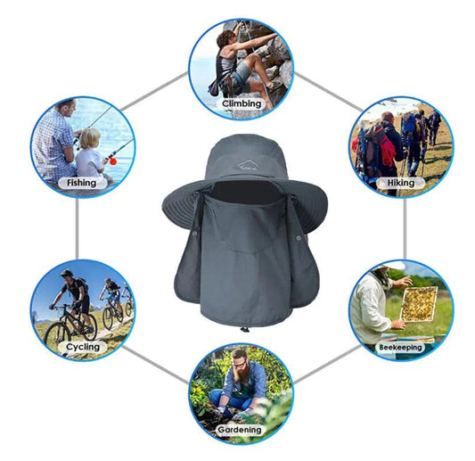 UV Defense Wide Brim Hat for Outdoor Adventures - MANDOTOS