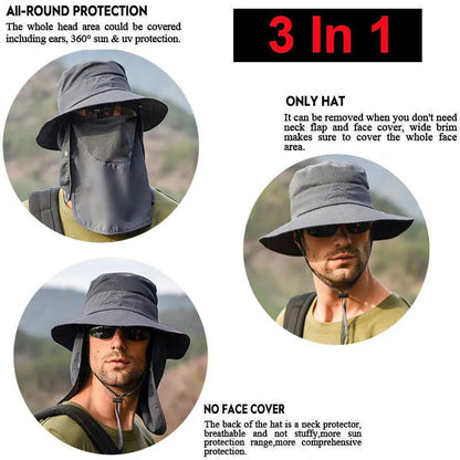 UV Defense Wide Brim Hat for Outdoor Adventures - MANDOTOS